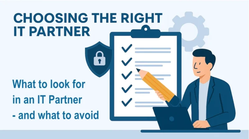 Key qualities to consider when choosing an IT partner, including responsiveness, full-stack expertise, and proactive support.
